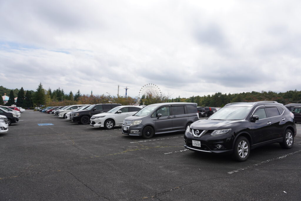 那須ハイランドの第三駐車場