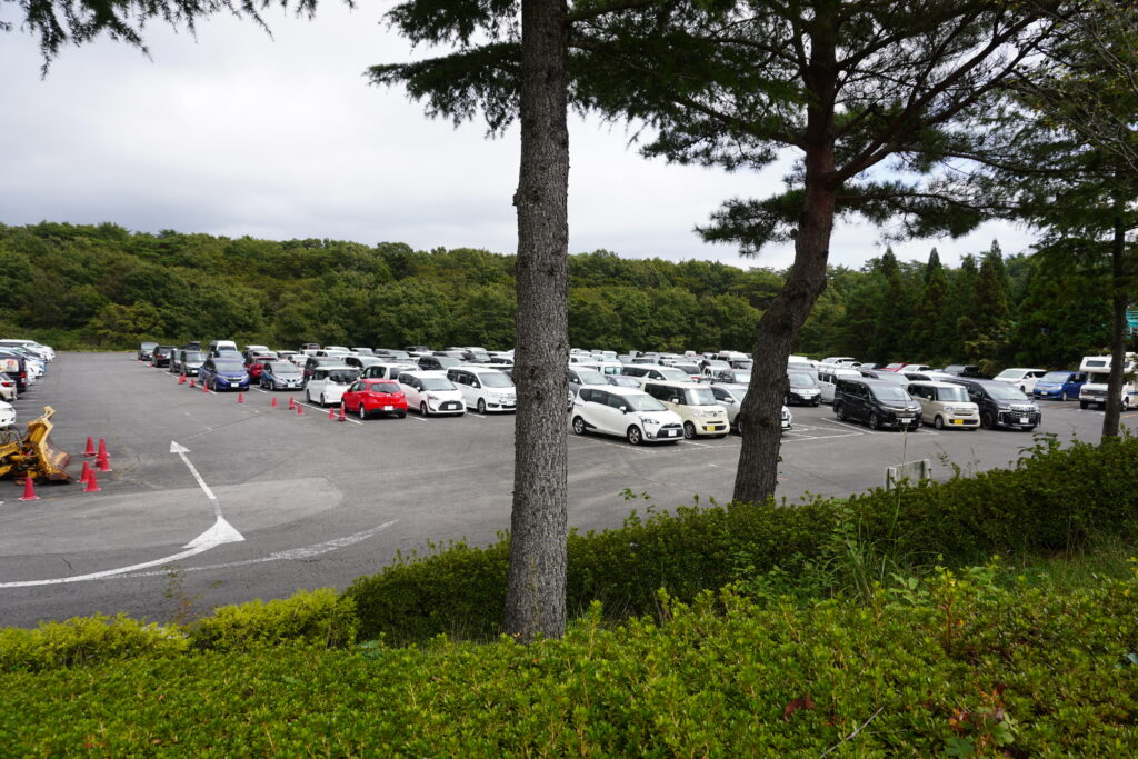 那須ハイランドの第一駐車場