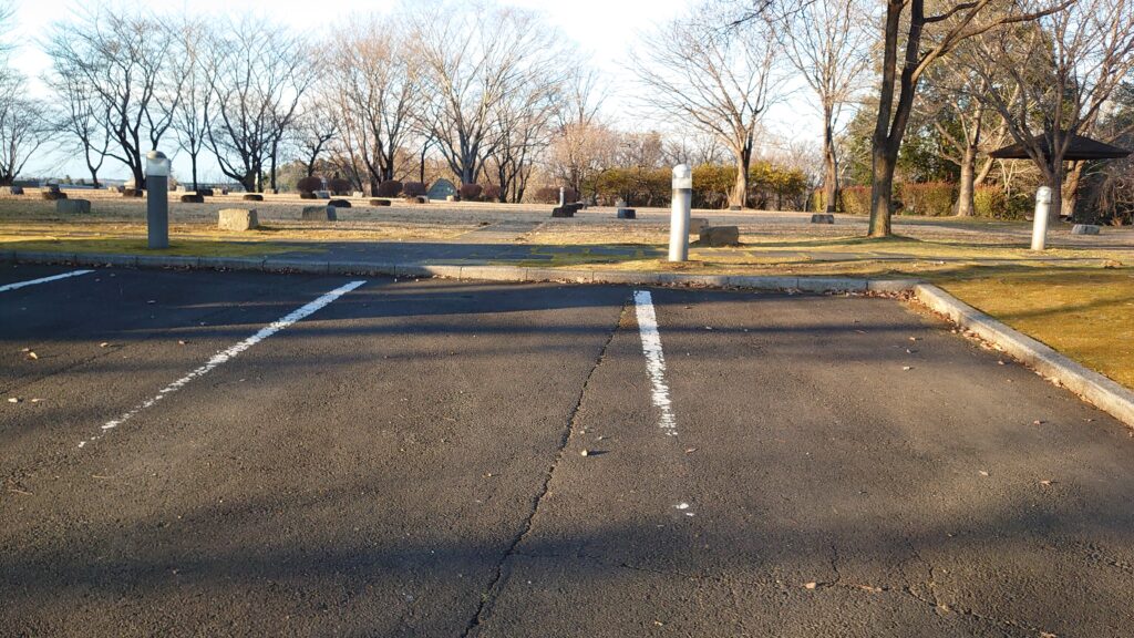 益子陶芸美術館の駐車場