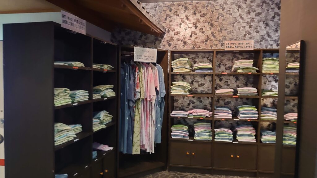 滝見の宿の浴衣コーナー
