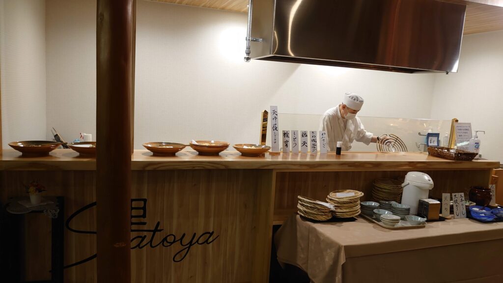 夕食バイキングのてんぷら