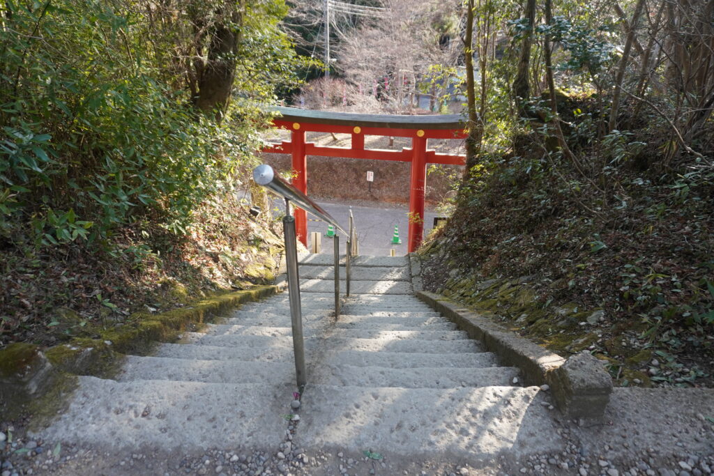 大フクロウから降りる階段