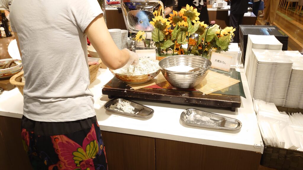 しらす干し、大根おろし