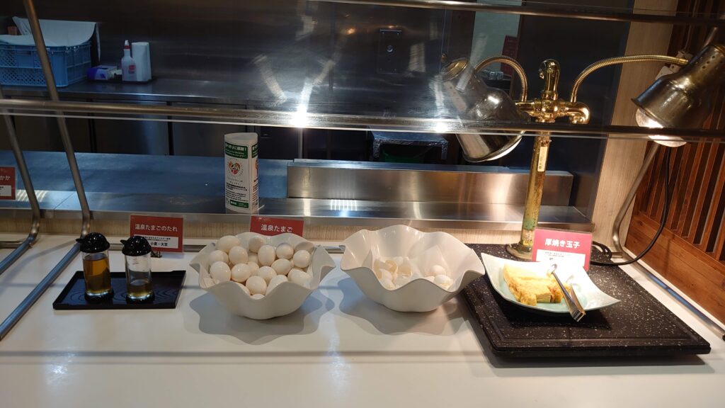 温泉卵と厚焼き玉子
